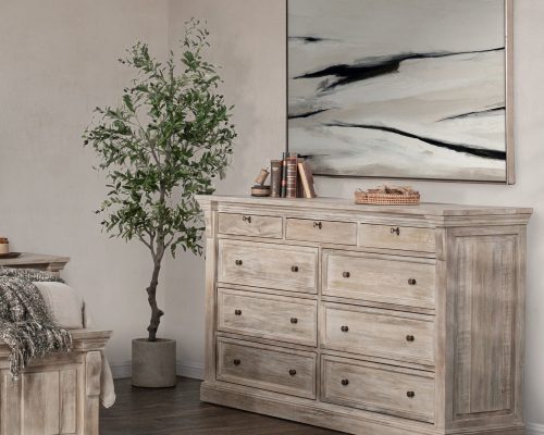 Classic Home Adelaide 9 Drawer Dresser Natural Cream Wash - Image 7