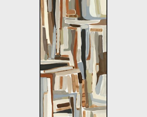 Alternative view of Classic Home Boho Painting Art by Buddy Whitlock - Blue / Dark Brown