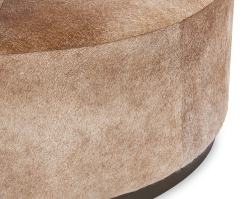 Classic Home Andre 40" Round Ottoman Canyon Dust - Image 3