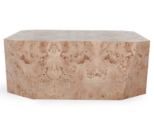 Classic Home Avena Burl Wood Square Coffee Table Natural - Image 2