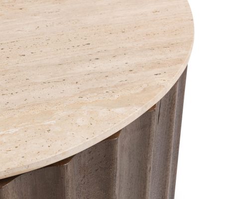 Classic Home Baylee Round Coffee Table Roast Tan - Image 3