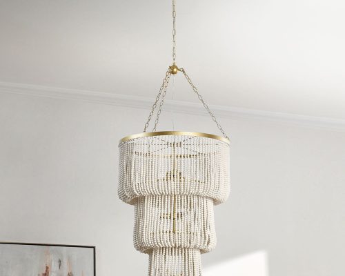 Classic Home Amanda Beaded Chandelier White - Image 7