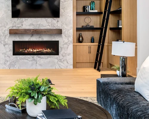 Empire Comfort Systems DV 60" Fireplace - Contemporary Linear, Multi-Function Remote, White Accent Light