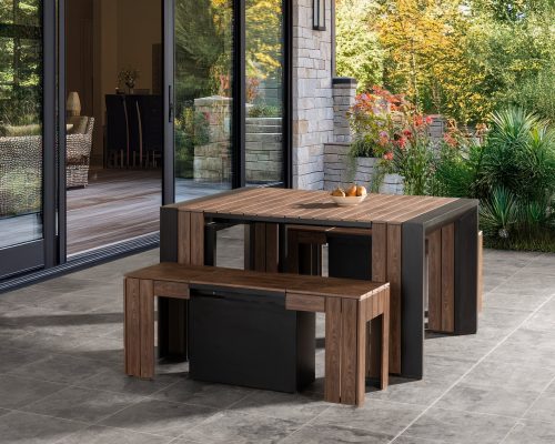 Transformer Outdoor Extendable Dining Bench