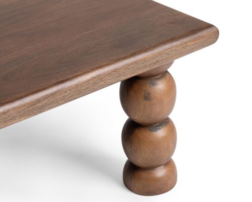 Classic Home Adir Square Coffee Table Tundra Brown - Image 4