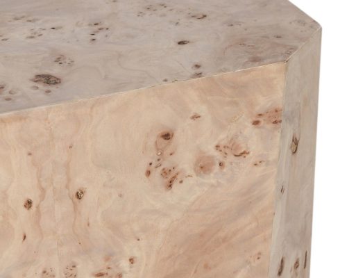 Classic Home Avena Burl Wood Square End Table Natural - Image 3