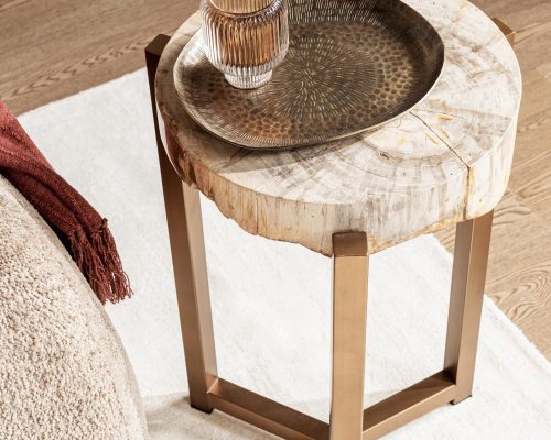 Classic Home Alliza Round Accent Table Sepia Vein - Image 9