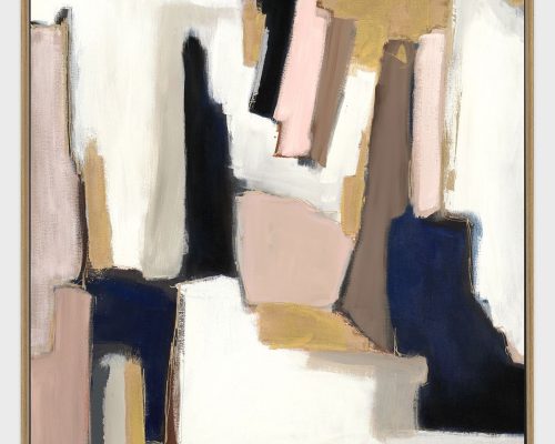 Classic Home Blush Sapphire 48" x 48" Painting Art by Buddy Whitlock Pink / Blue