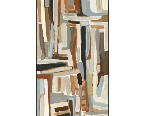 Classic Home Boho Painting Art by Buddy Whitlock - Blue / Dark Brown