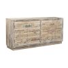 Classic Home Alta 4 Door Carved Panel Cabinet Butterwood Blend