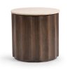 Classic Home Baylee Round End Table Roast Tan