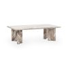 Classic Home Bowman Marble Rectangular Coffee Table Rusty Gray