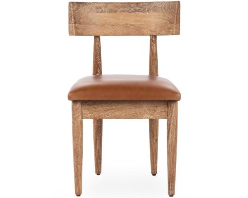 Alternative view of Classic Home Alvaro Leather Dining Chair (Set of 2) Golden Wheat