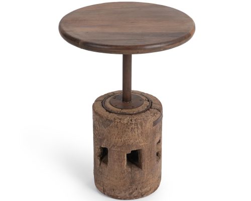 Alternative view of Classic Home Amira Round Accent Table Dark Brown