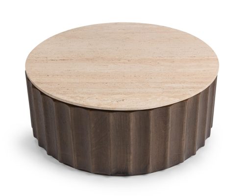 Alternative view of Classic Home Baylee Round Coffee Table Roast Tan