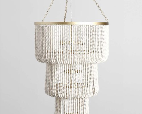 Classic Home Amanda Beaded Chandelier White