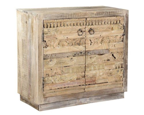 Classic Home Alta 2 Door Carved Panel Sideboard Butterwood Blend