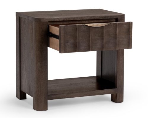 Classic Home Baylee 1 Drawer Nightstand Cocoa Brown - Image 3