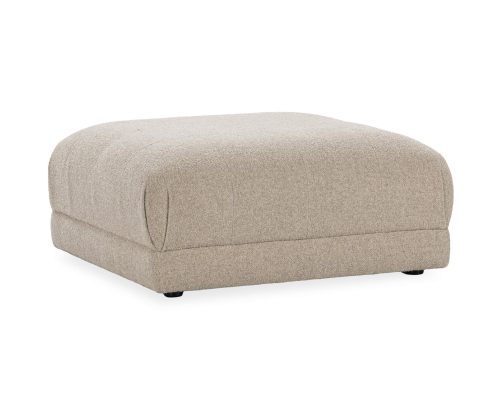 Alternative view of Classic Home Adalynne Upholstered Square Ottoman Buttermilk