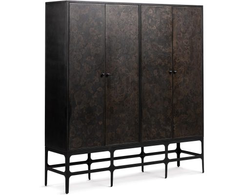 Classic Home Amilio Tall Cabinet Rust Noir