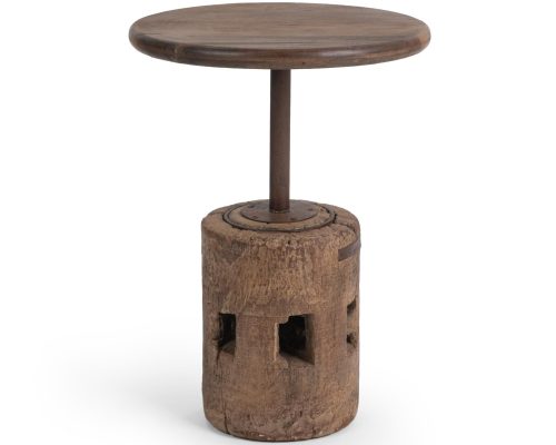 Classic Home Amira Round Accent Table Dark Brown