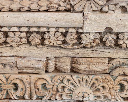Classic Home Alta 4 Door Carved Panel Cabinet Butterwood Blend - Image 6