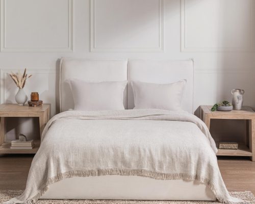 Classic Home Avani Blanket Natural - Image 4