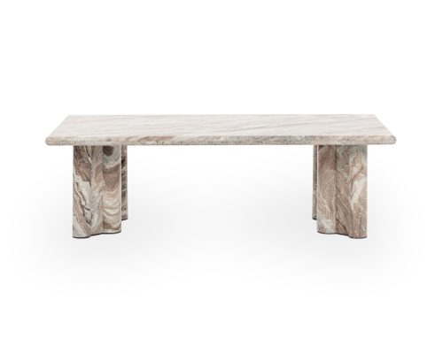 Alternative view of Classic Home Bowman Marble Rectangular Coffee Table Rusty Gray