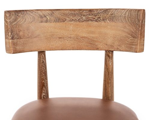 Classic Home Alvaro Leather Dining Chair (Set of 2) Golden Wheat - Image 4