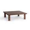 Classic Home Adir Square Coffee Table Tundra Brown