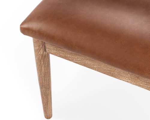 Classic Home Alvaro Leather Dining Chair (Set of 2) Golden Wheat - Image 6