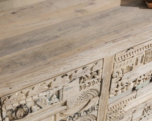 Classic Home Alta 4 Door Carved Panel Cabinet Butterwood Blend - Image 11
