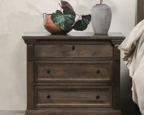 Classic Home Adelaide Wood 3 Drawer Nightstand Cocoa Brown - Image 7