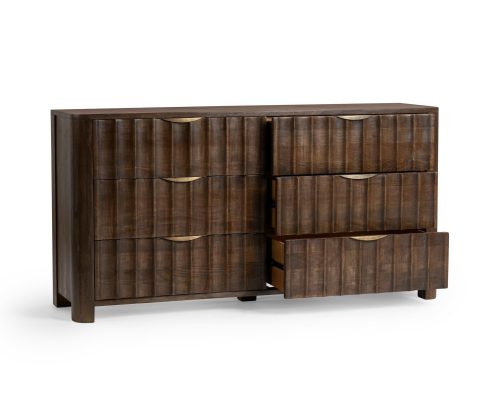 Classic Home Baylee 6 Drawer Dresser Cocoa Brown - Image 3