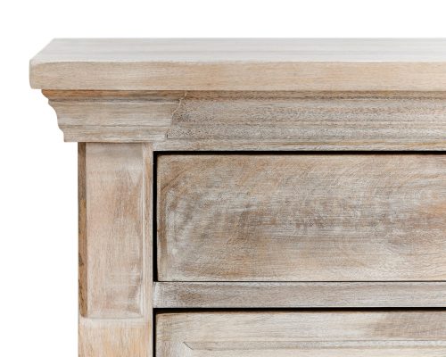 Classic Home Adelaide 3 Drawer Nightstand Natural Cream Wash - Image 6