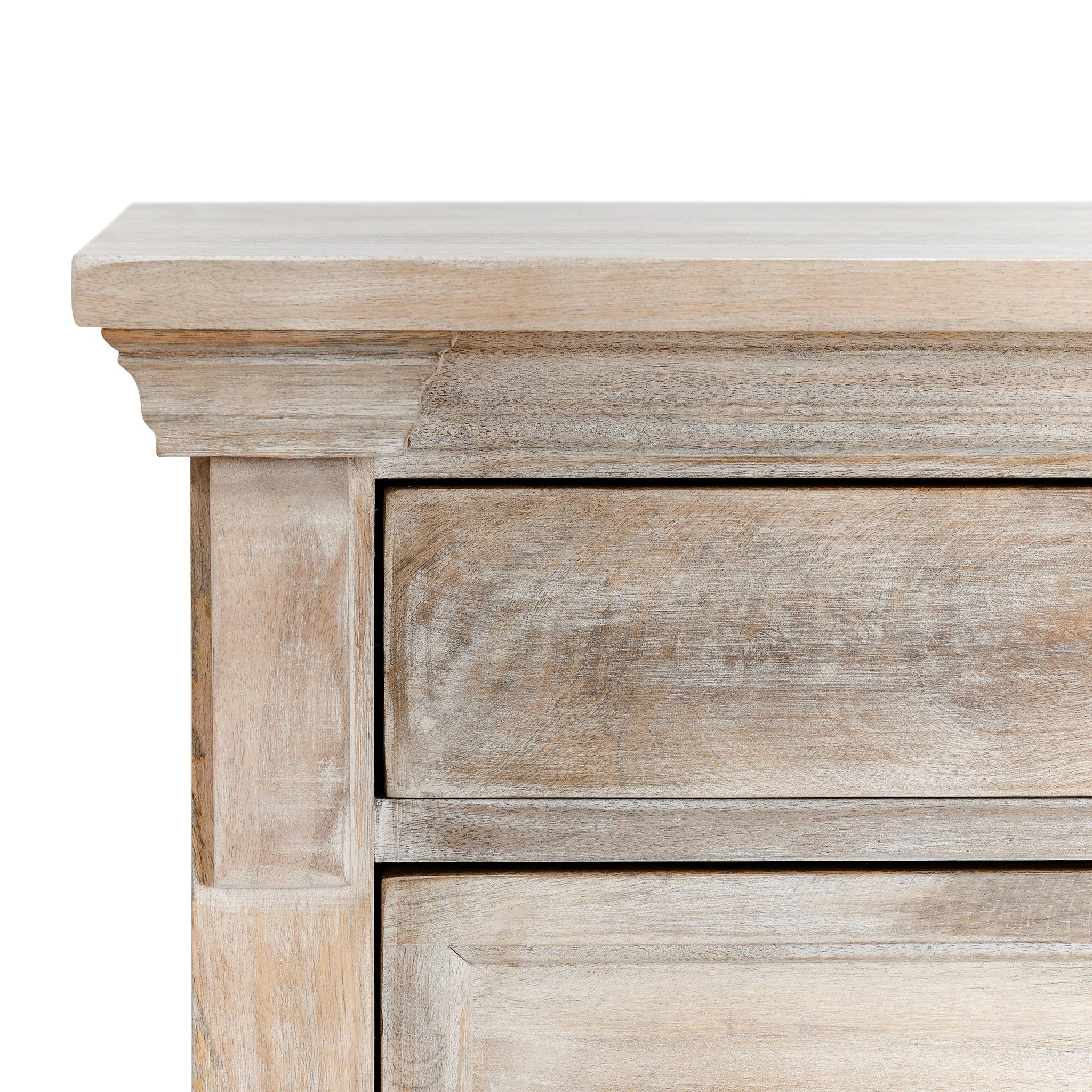 Classic Home Adelaide 3 Drawer Nightstand Natural Cream Wash - Image 6