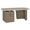 Classic Home Angus Solid Wood Desk Antique White/Distressed Gray