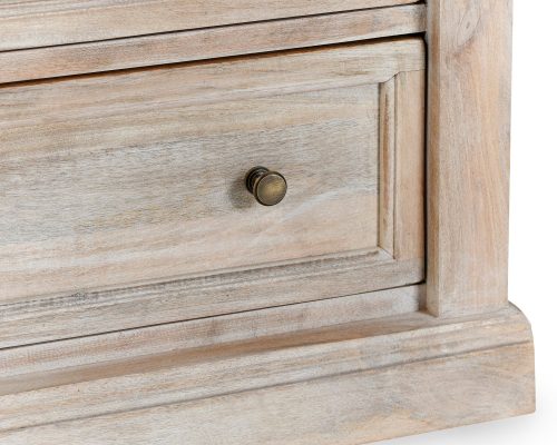 Classic Home Adelaide 3 Drawer Nightstand Natural Cream Wash - Image 9