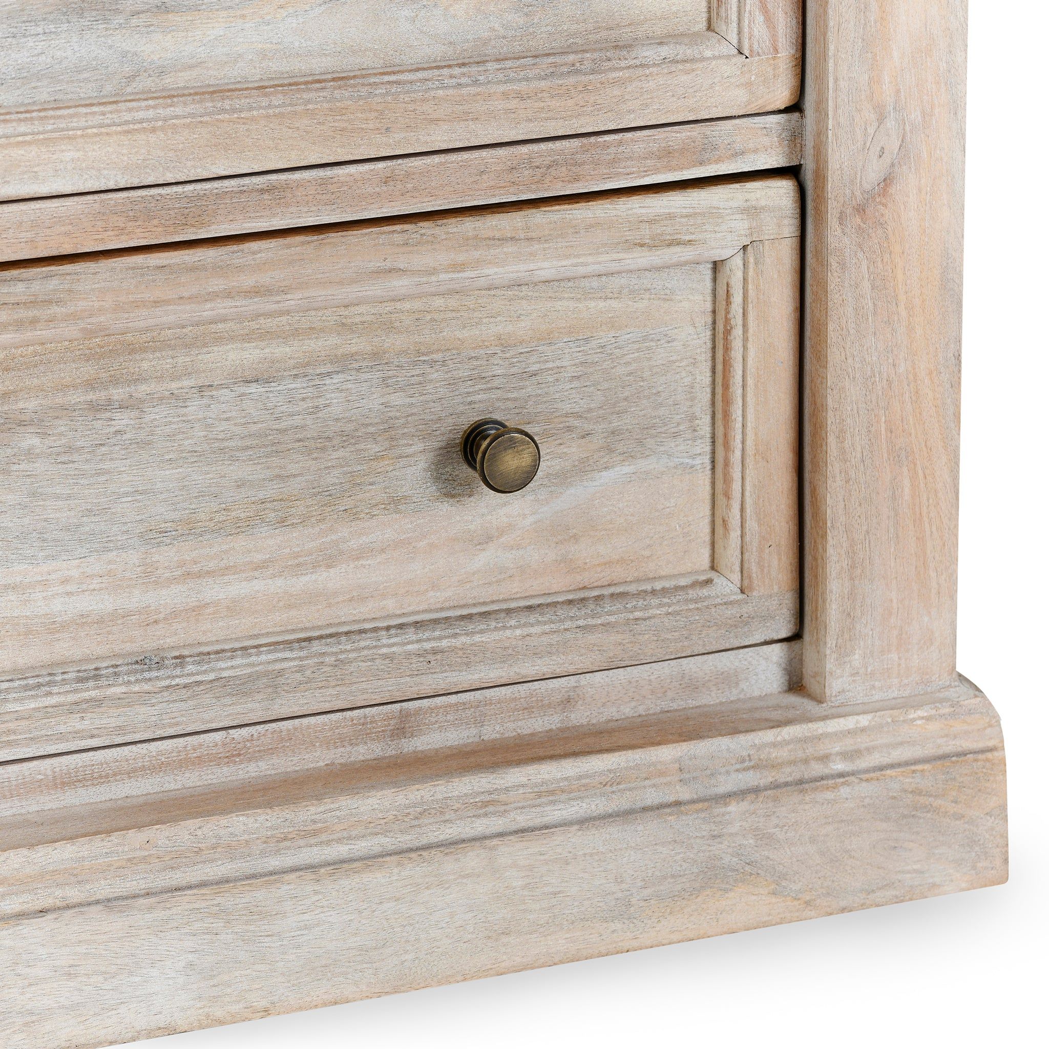 Classic Home Adelaide 3 Drawer Nightstand Natural Cream Wash - Image 9