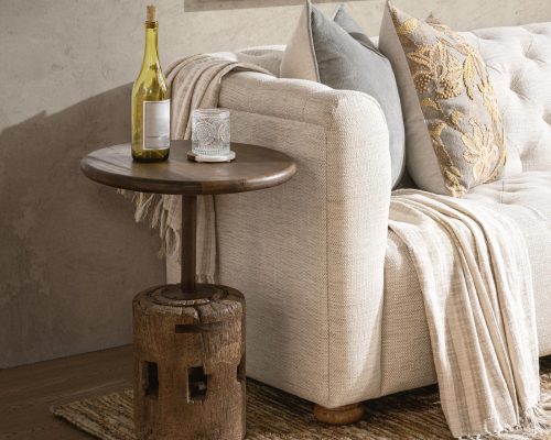 Classic Home Amira Round Accent Table Dark Brown - Image 6