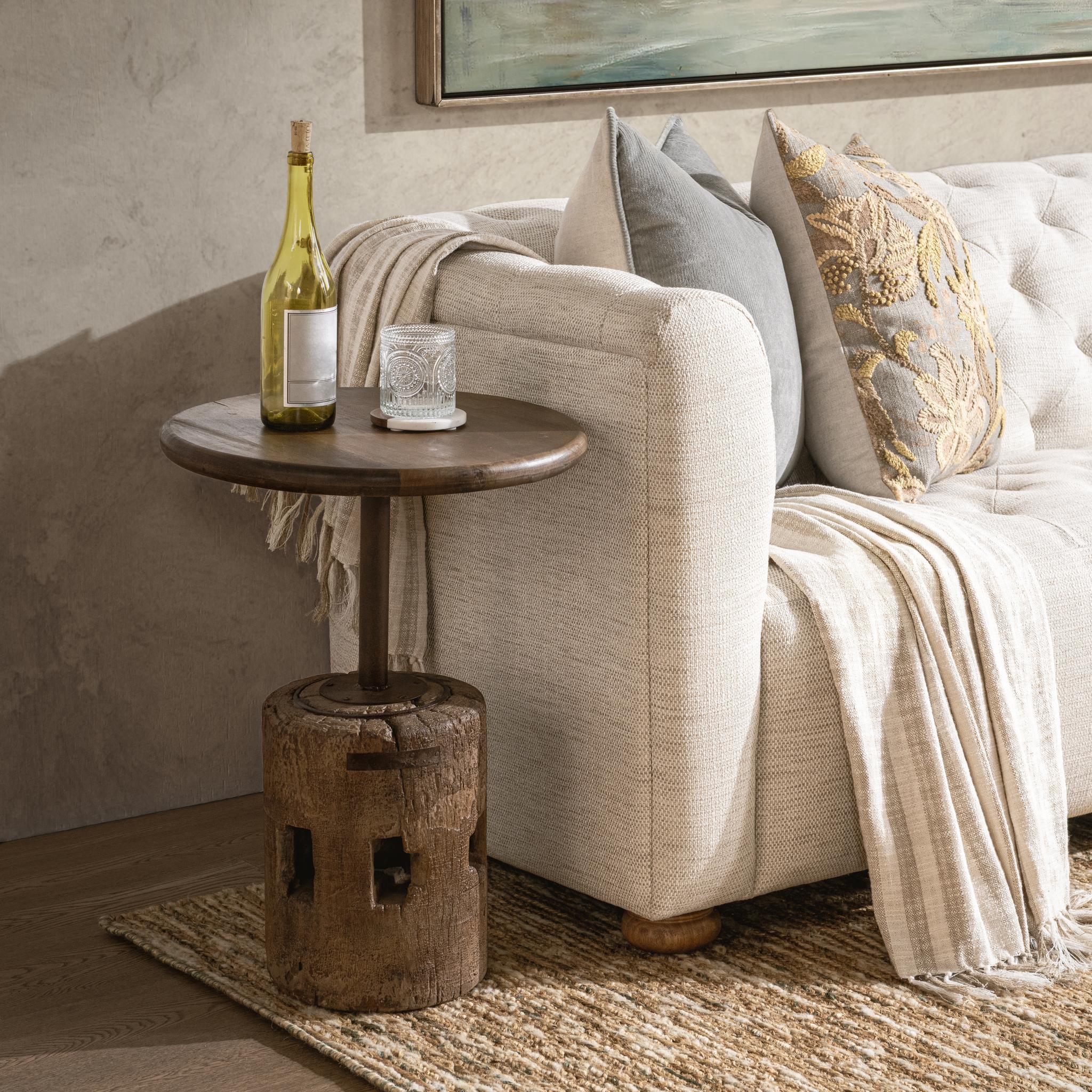 Classic Home Amira Round Accent Table Dark Brown - Image 6