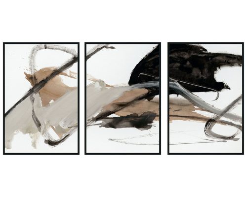 Classic Home Boss 72" x 36" Painting By Buddy Whitlock (Set of 3) Black