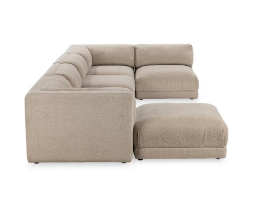Classic Home Adalynne Upholstered 6 Piece Sectional Buttermilk - Image 3