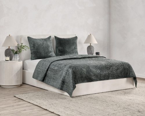 Classic Home Bari Velvet Quilt Set - Image 16