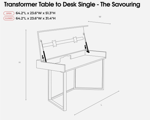 Transformer Table to Desk - The Savouring - Image 9