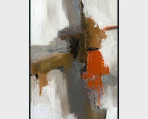 Classic Home Burst 40" x 60" Painting Art by Buddy Whitlock Red / Dark Gray