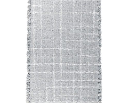 Classic Home Bradbury Wool Check Rug Pearl Gray - Image 4