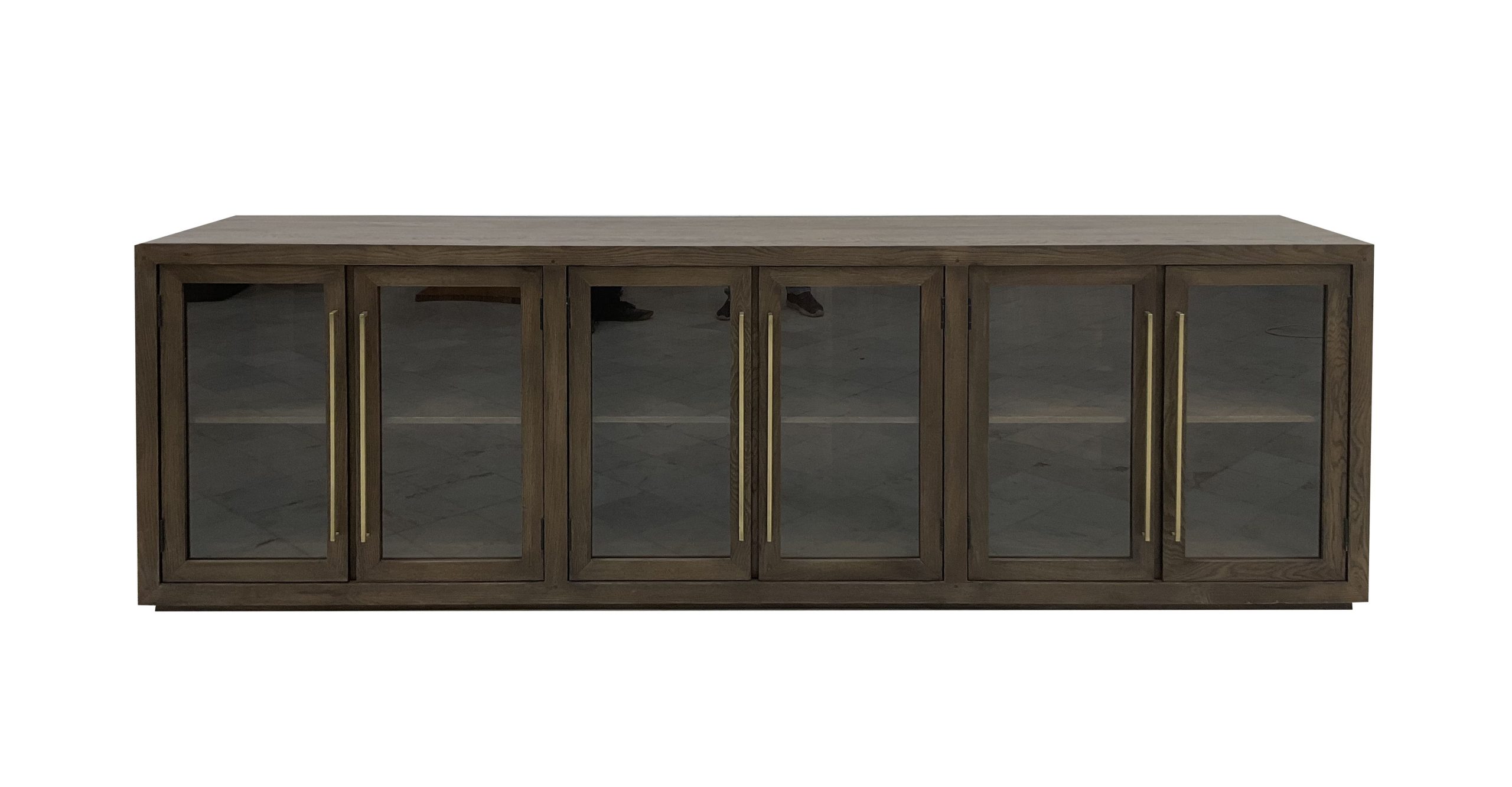 Classic Home Bradley Solid Wood 6 Door Cabinet Landmark Brown