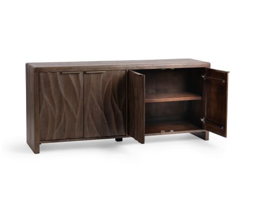 Classic Home Braxton 4 Door Cabinet Tundra Brown - Image 3