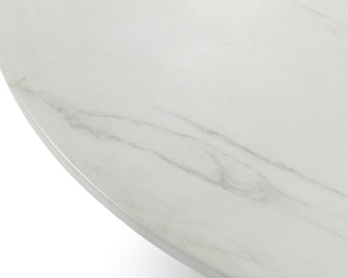Classic Home Caspia 47" Outdoor Round Dining Table Snowdrift White / Black - Image 6